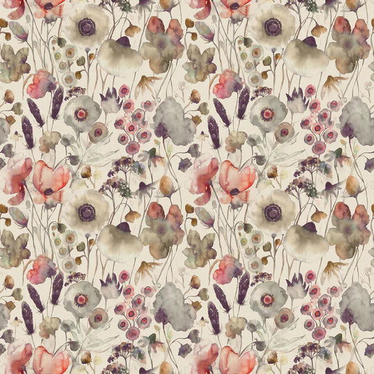 Voyage Maison Hibbertia Fabric Boysenberry Linen