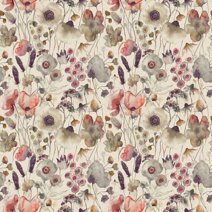 Voyage Maison Hibbertia Fabric Boysenberry Linen