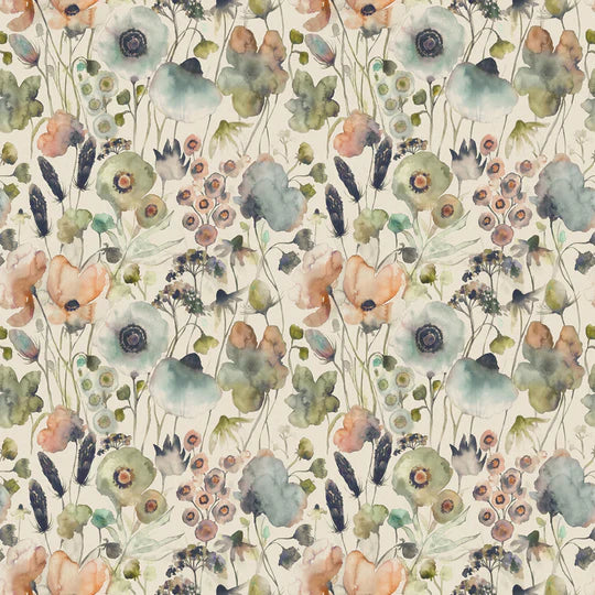 Voyage Maison Hibbertia Fabric Coral Cloud Linen