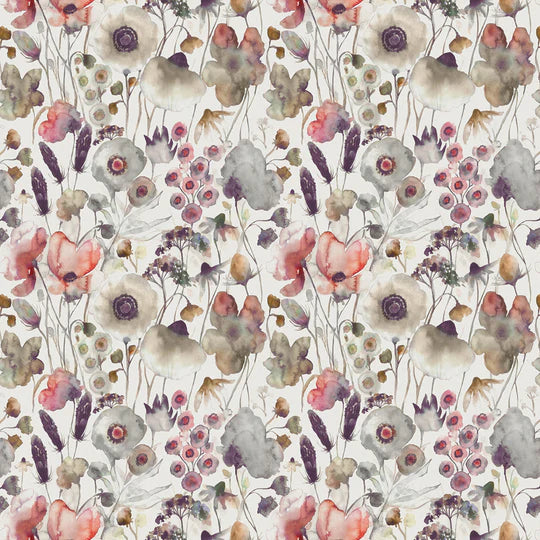 Voyage Maison Hibbertia Fabric Boysenberry Cream