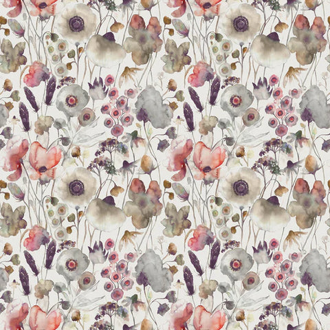 Voyage Maison Hibbertia Fabric Boysenberry Cream
