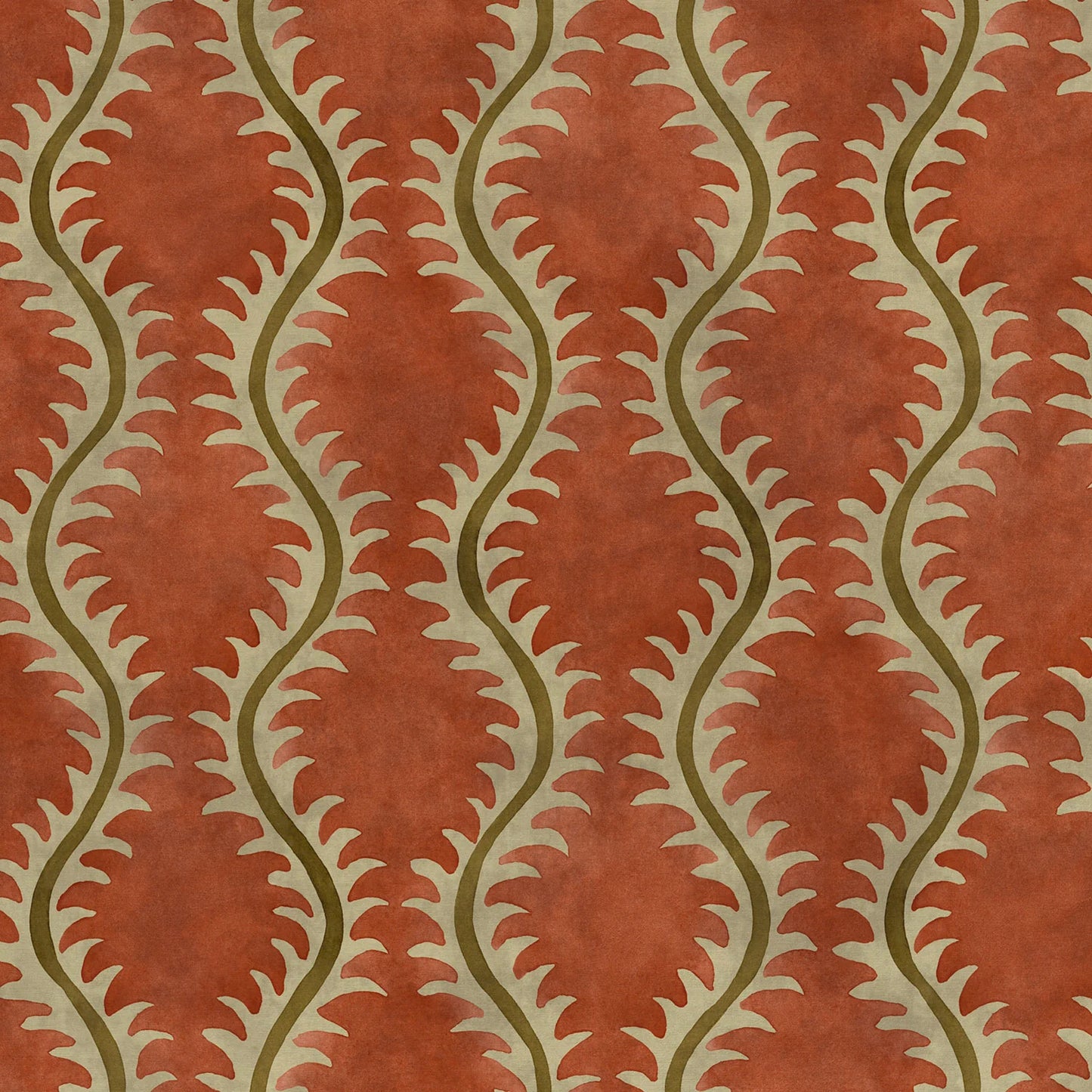 Linwood Helter Skelter Velvet Fire Retardant Coral
