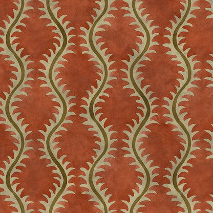 Linwood Helter Skelter Velvet Fire Retardant Coral