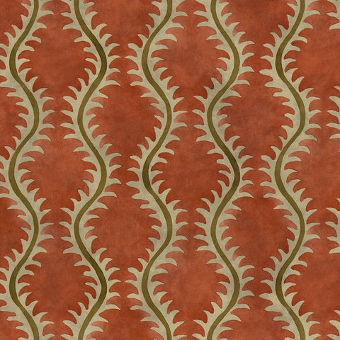 Linwood Helter Skelter Velvet Fire Retardant Coral