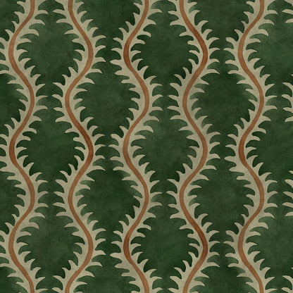 Linwood Helter Skelter Velvet Fire Retardant Forest