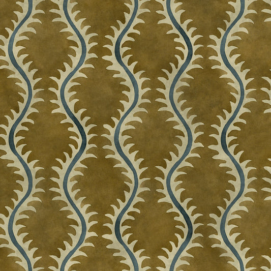 Linwood Helter Skelter Velvet Fire Retardant Lichen