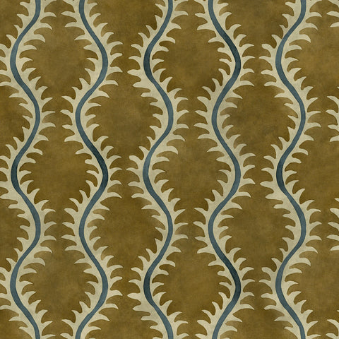 Linwood Helter Skelter Velvet Fire Retardant Lichen