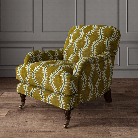 Linwood Helter Skelter Velvet Fire Retardant Lichen