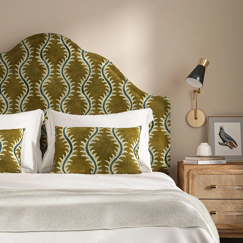 Linwood Helter Skelter Velvet Fire Retardant Lichen