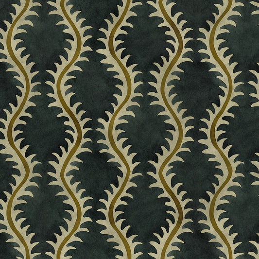 Linwood Helter Skelter Velvet Fire Retardant Midnight