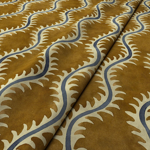 Linwood Helter Skelter Velvet Fire Retardant Turmeric