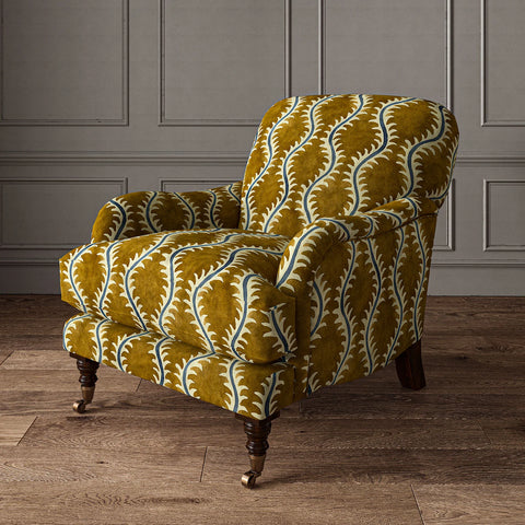 Linwood Helter Skelter Velvet Fire Retardant Turmeric