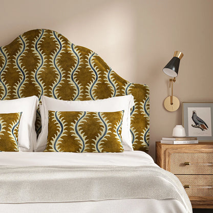Linwood Helter Skelter Velvet Fire Retardant Turmeric