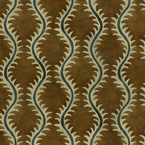 Linwood Helter Skelter Velvet Fire Retardant Umber