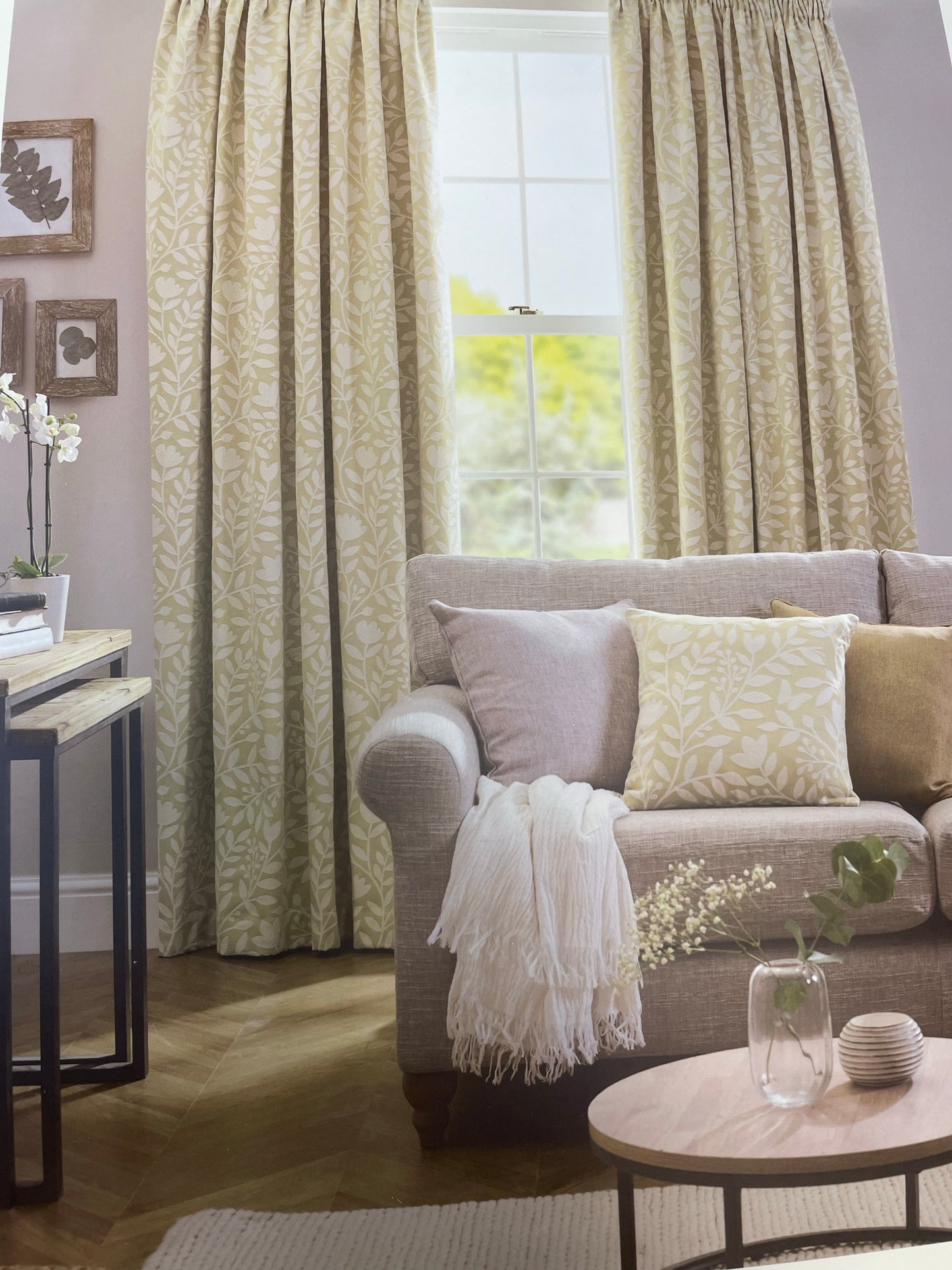 Belfield Design Studio Ela Zest Pencil Pleat Curtains Ready Made