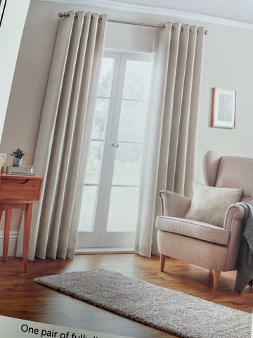 Belfield Design Studio Versailles Oyster Eyelet Curtains Ready Made