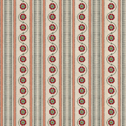 Chess Designs Indira Stripe Taupe/ Cinnamon