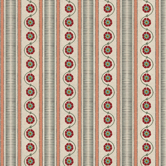 Chess Designs Indira Stripe Taupe/ Cinnamon