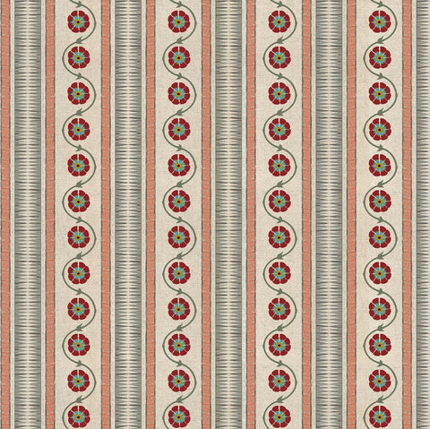 Chess Designs Indira Stripe Taupe/ Cinnamon