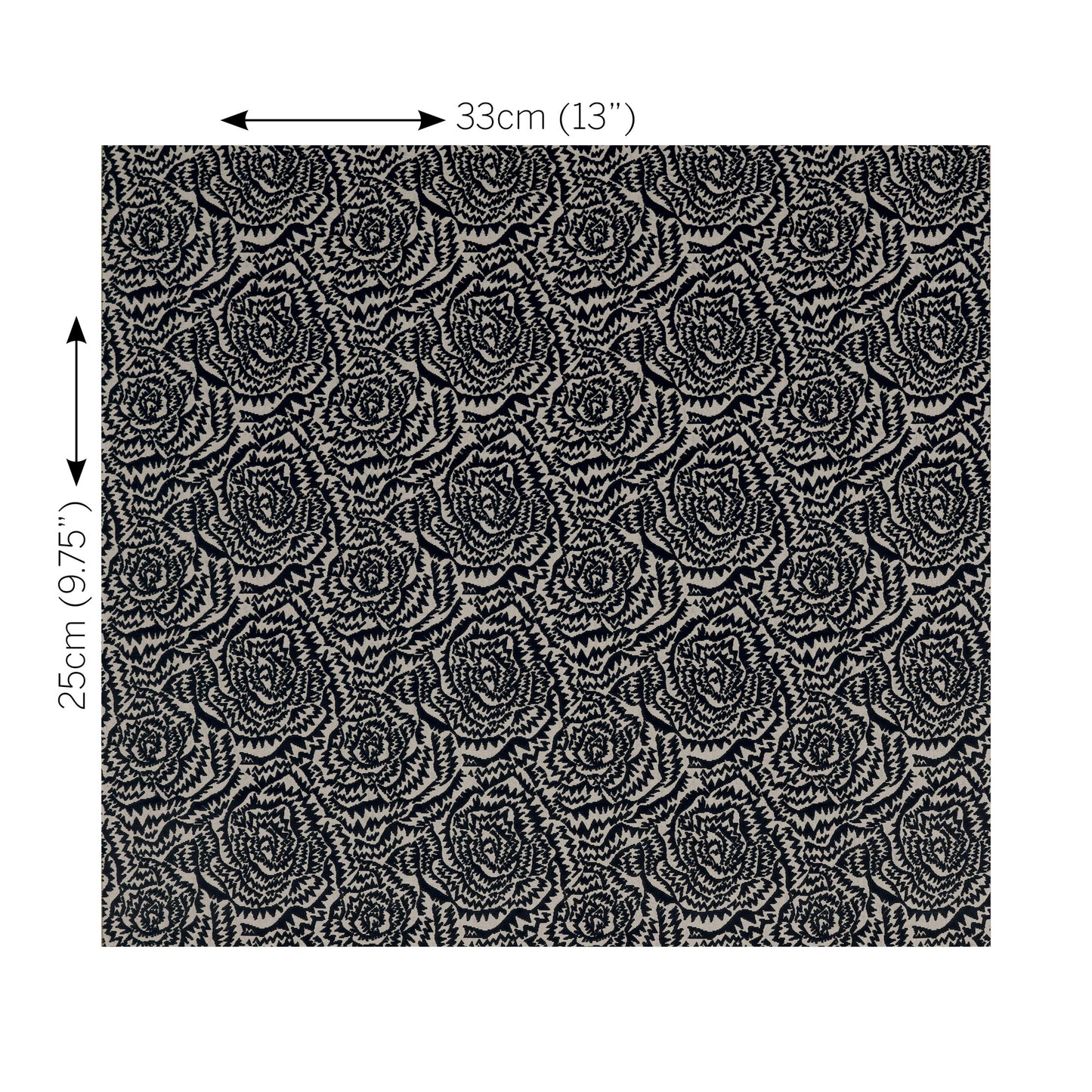 Kirkby Design Jagged Roses Monochrome