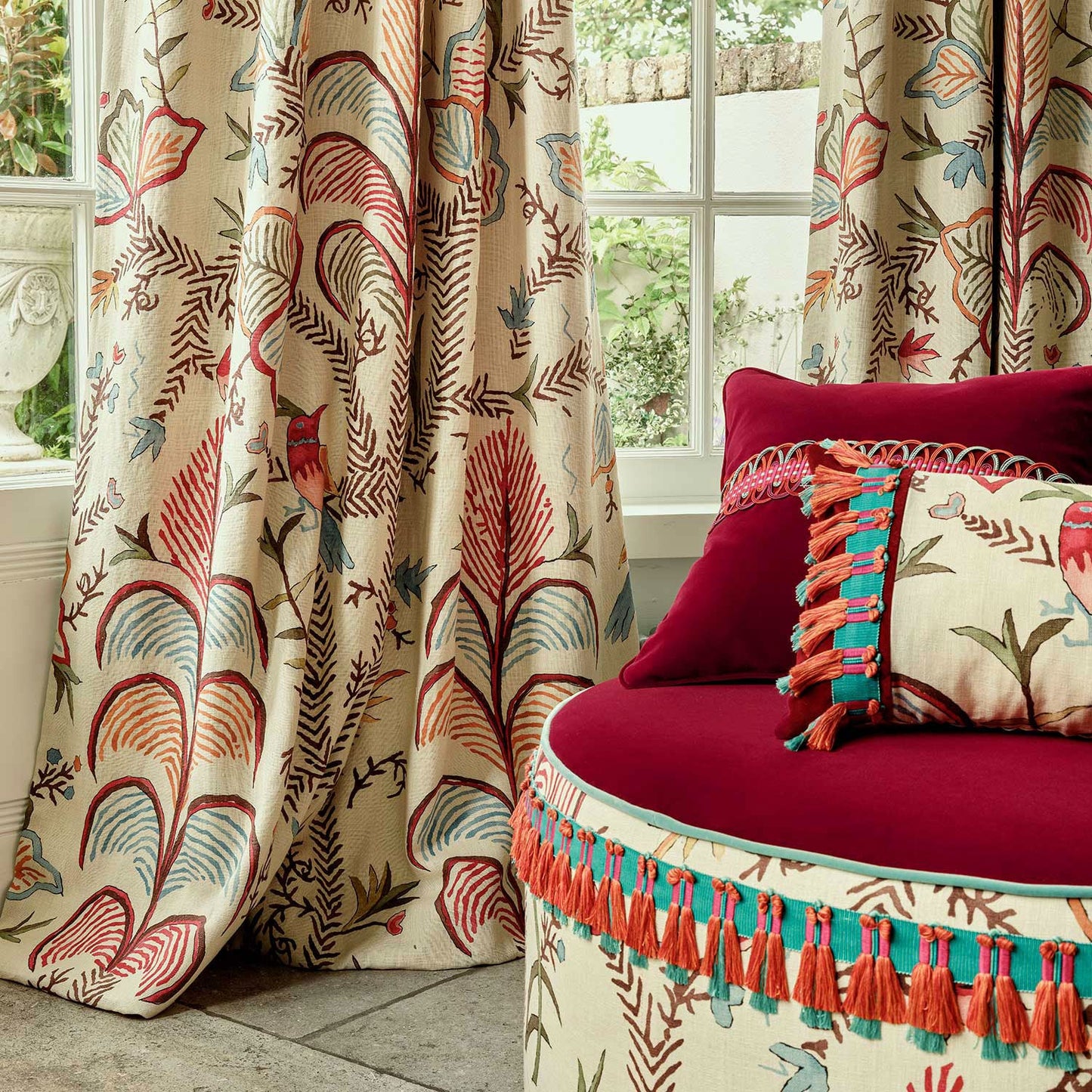 Linwood Songbird Linen Crimson