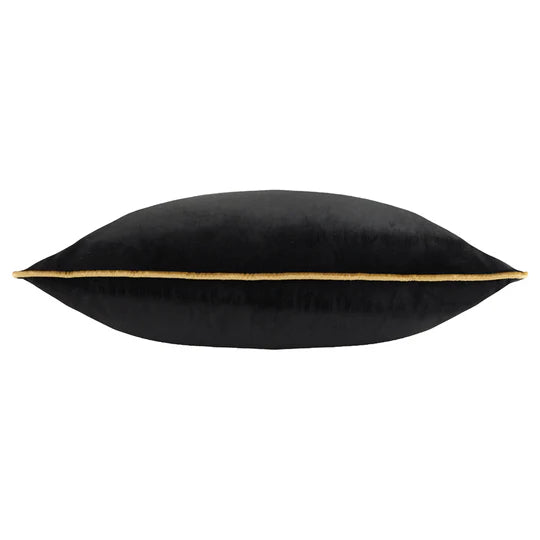 Riva Home Meridian Velvet Cushion Black/Gold