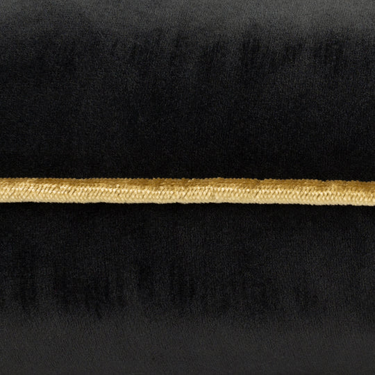 Riva Home Meridian Velvet Cushion Black/Gold
