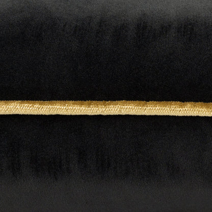 Riva Home Meridian Velvet Cushion Black/Gold
