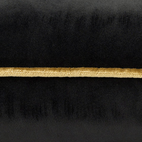 Riva Home Meridian Velvet Cushion Black/Gold