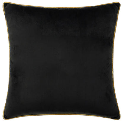 Riva Home Meridian Velvet Cushion Black/Gold