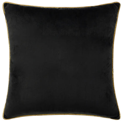 Riva Home Meridian Velvet Cushion Black/Gold