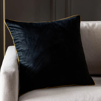 Riva Home Meridian Velvet Cushion Black/Gold