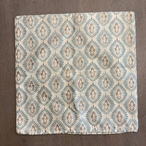 3x Mixture of Blue woven cushion covers 40cmx40cm