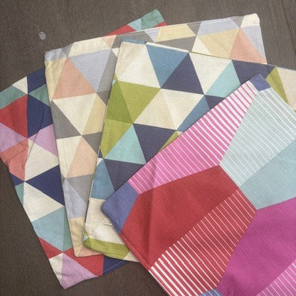 4x Mixture of colorful cushion covers 40cmx40cm