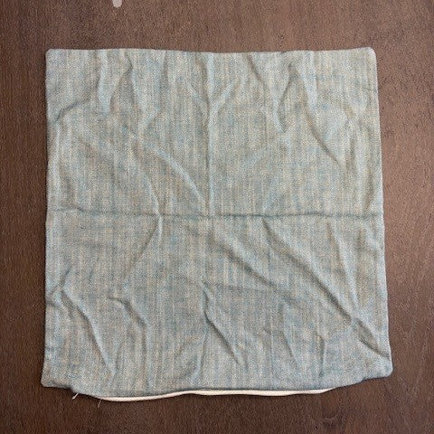3x Mixture of Blue woven cushion covers 40cmx40cm