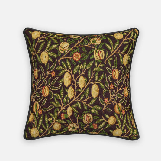 William Morris Thornbury Orchard Tapestry Ebony Cushion