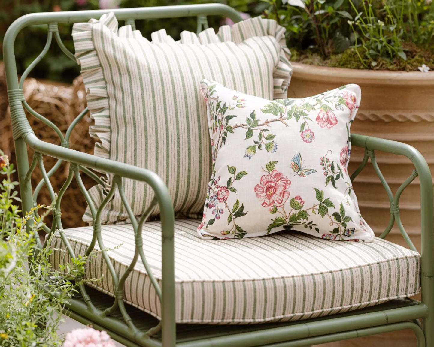 Sanderson Tetbury Stripe Outdoor Fern