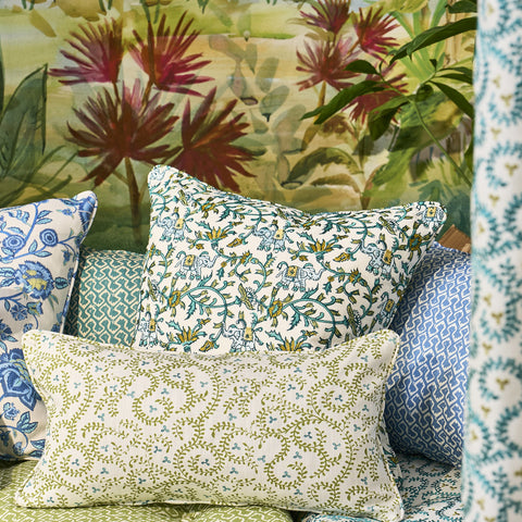 Clarke & Clarke Hathi Embroidery Teal