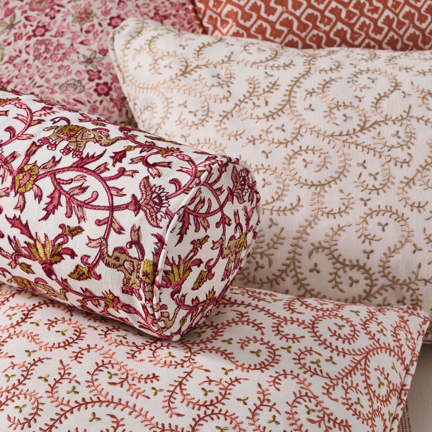 Clarke & Clarke Buta Embroidery Spice