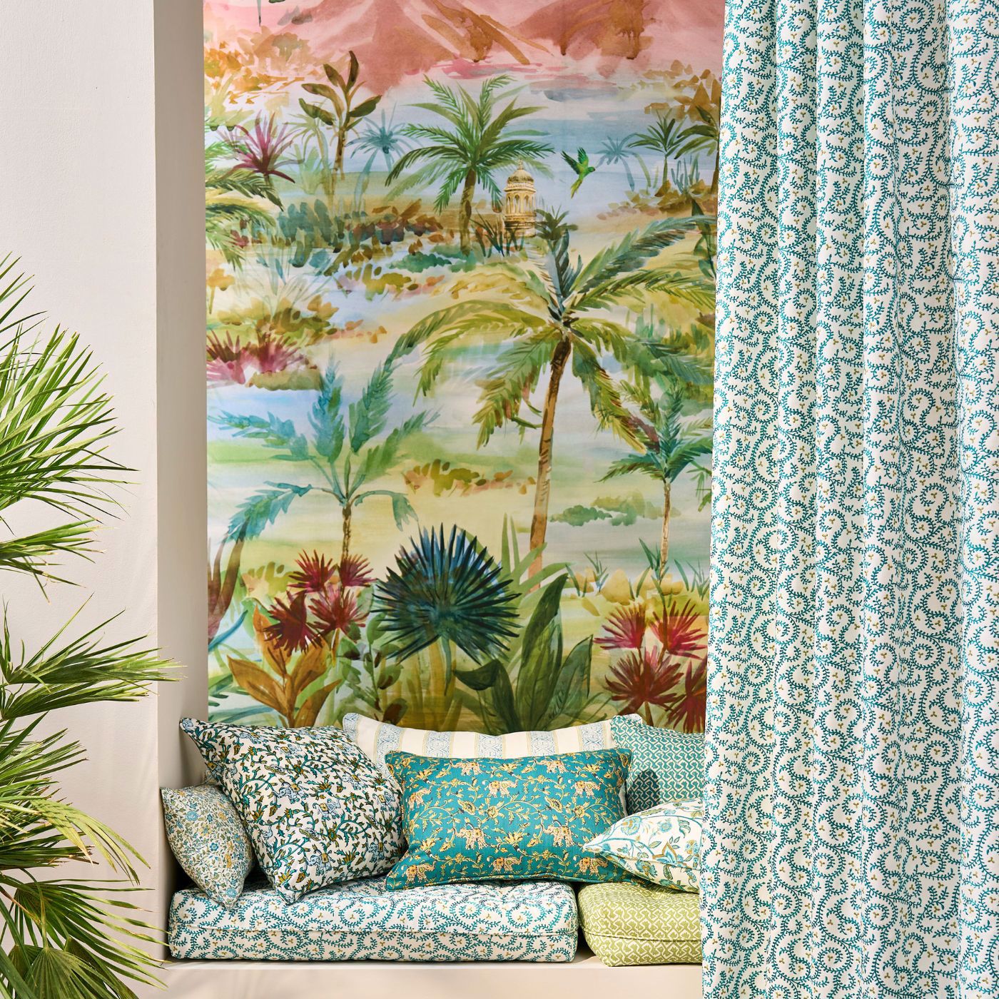 Clarke & Clarke Gamthi Teal