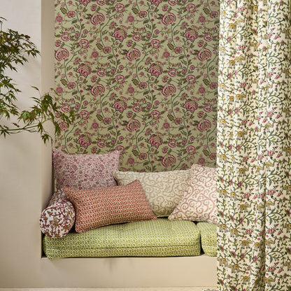 Clarke & Clarke Hathi Embroidery Raspberry