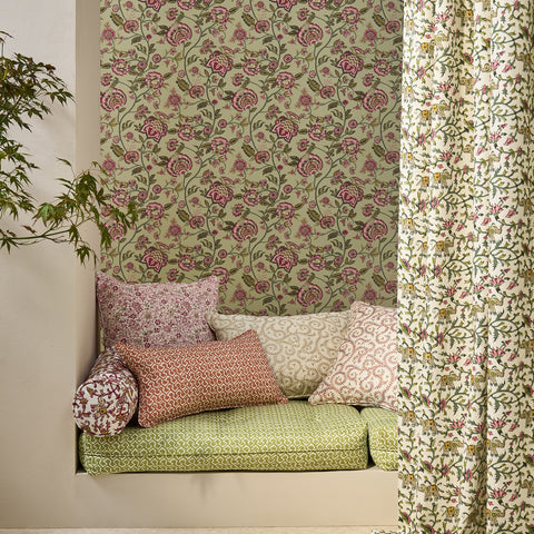 Clarke & Clarke Hathi Embroidery Raspberry