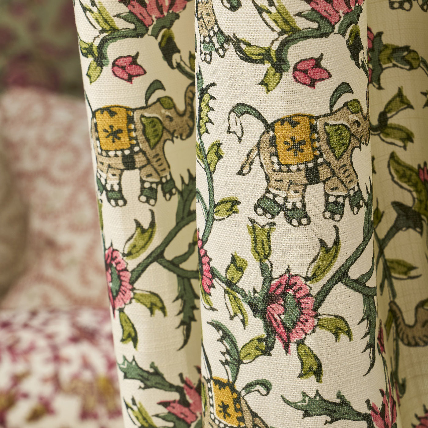 Clarke & Clarke Hathi Sage/Blush