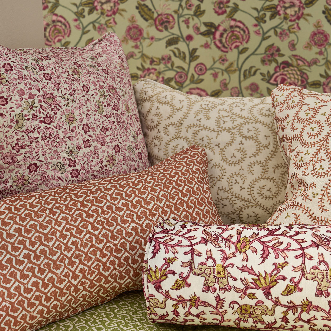 Clarke & Clarke Buta Embroidery Natural