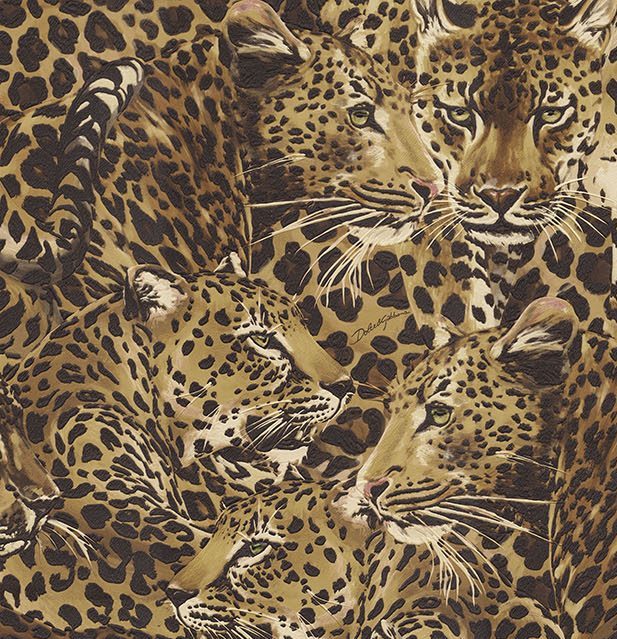 Today Interiors  – Dolce and Gabbana –  Leopardo Incognito – Brown - Wallpaper Whole Roll