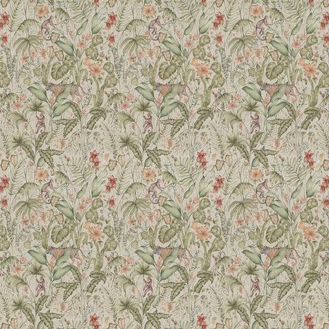 Voyage Maison Tropical Utopia Printed Cotton Fabric Green
