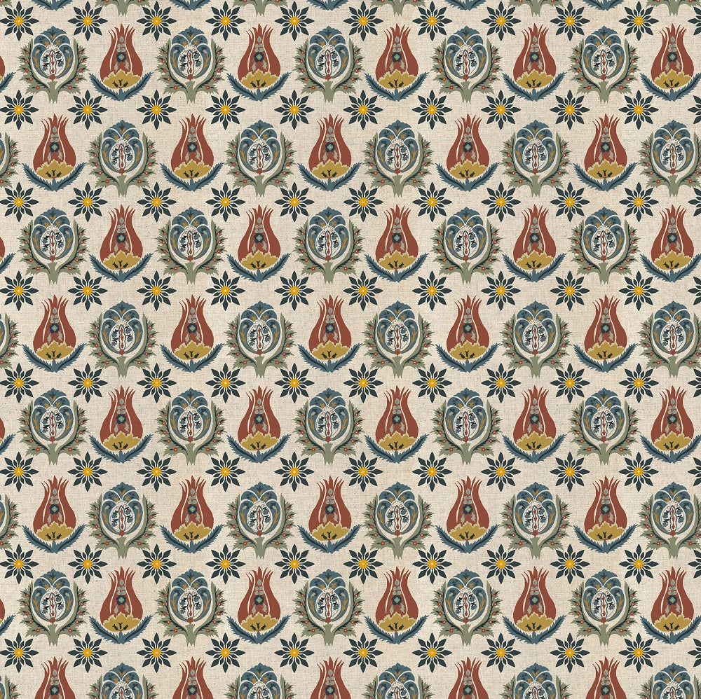 Chess Designs Talia Denim/ Cinnamon