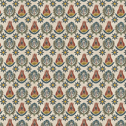 Chess Designs Talia Denim/ Cinnamon