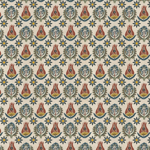 Chess Designs Talia Denim/ Cinnamon