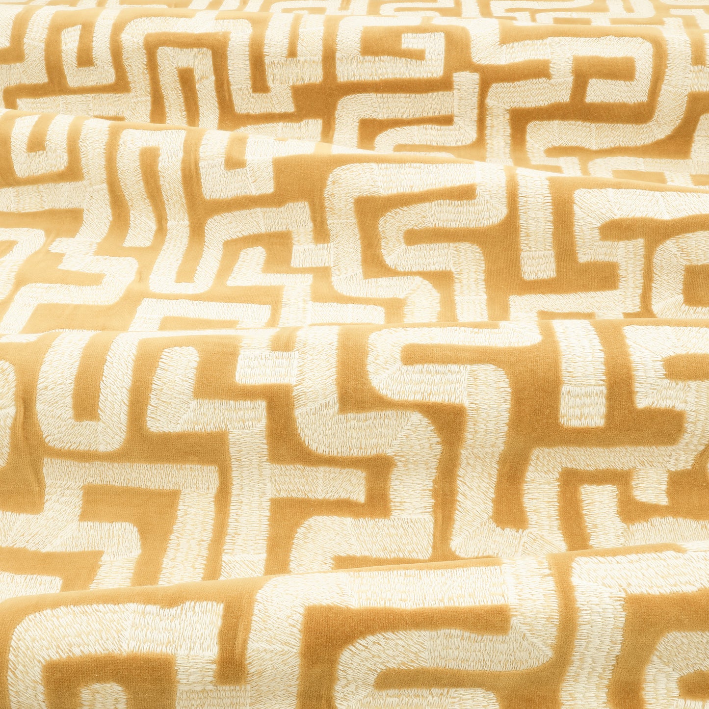 Zinc Textile Labyrinth Ochre